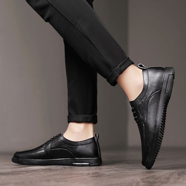 dress shoes genuine leather men business oxford breathable rubber formal male office wedding flats footwear mocassin wxi2, Black
dress shoes genuine leather men business oxford breathable rubber formal male office wedding flats footwear mocassin wxi2, Black