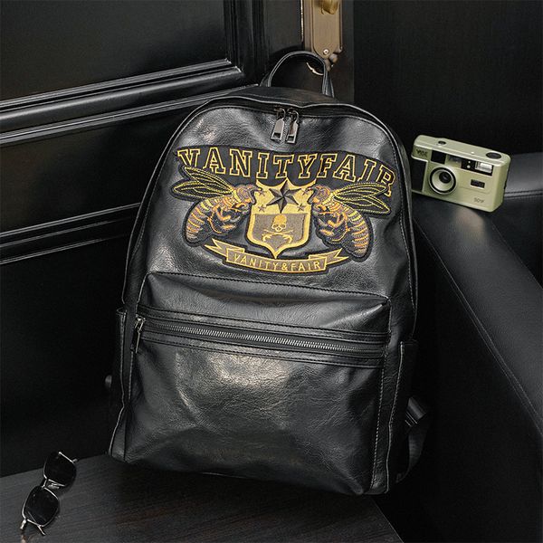 bag backpack personalized embroidery korean men's street fashion computer youth student schoolbag, Black;red
bag backpack personalized embroidery korean men's street fashion computer youth student schoolbag, Black;red