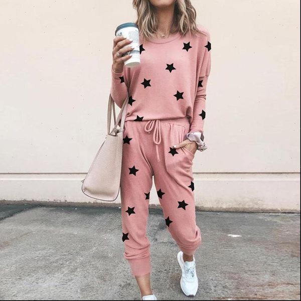 star print 2 pieces set women tiedyed womens tracksuit set female long sleeve t shirt and pants plus size, Gray
star print 2 pieces set women tiedyed womens tracksuit set female long sleeve t shirt and pants plus size, Gray