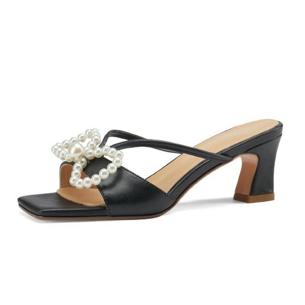 sweet high heels cow leather square toe sandals slippers slip on basic shoes summer elegant shallow shoes woman large size 34-43, Black
sweet high heels cow leather square toe sandals slippers slip on basic shoes summer elegant shallow shoes woman large size 34-43, Black