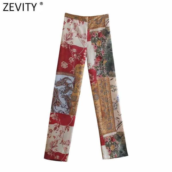 zevity women vintage cloth patchwork print satin straight pants retro female elastic waist side pocket chic long trousers p1004 210603, Black;white
zevity women vintage cloth patchwork print satin straight pants retro female elastic waist side pocket chic long trousers p1004 210603, Black;white
