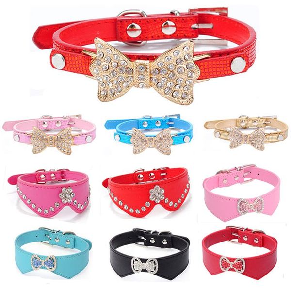 dog collars & leashes rhinestone bowknot puppy for small dogs pu leather adjustable necklace xs-s size collar pet accessories
dog collars & leashes rhinestone bowknot puppy for small dogs pu leather adjustable necklace xs-s size collar pet accessories