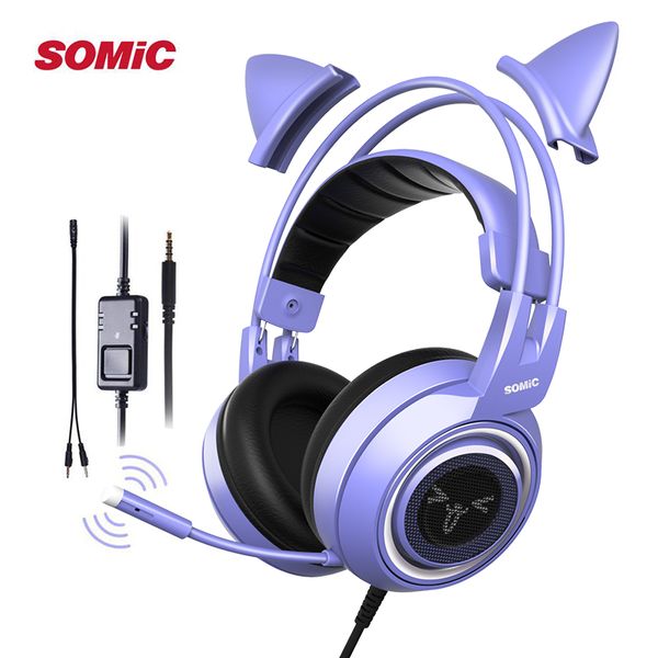 somic gaming headset with mic g951s purple stereo for ps4 pc phone detachable cat ear headphone 3.5mm noise reduction women gift
somic gaming headset with mic g951s purple stereo for ps4 pc phone detachable cat ear headphone 3.5mm noise reduction women gift