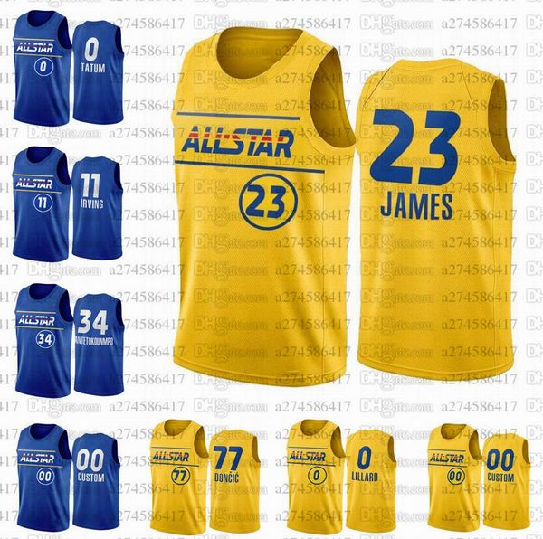 custom men women youth 23 james 30 curry 7 durant 11 irving 0 tatum 13 harden 3 davis 2021 all-star yellow blue basketball jersey, Black;red
custom men women youth 23 james 30 curry 7 durant 11 irving 0 tatum 13 harden 3 davis 2021 all-star yellow blue basketball jersey, Black;red