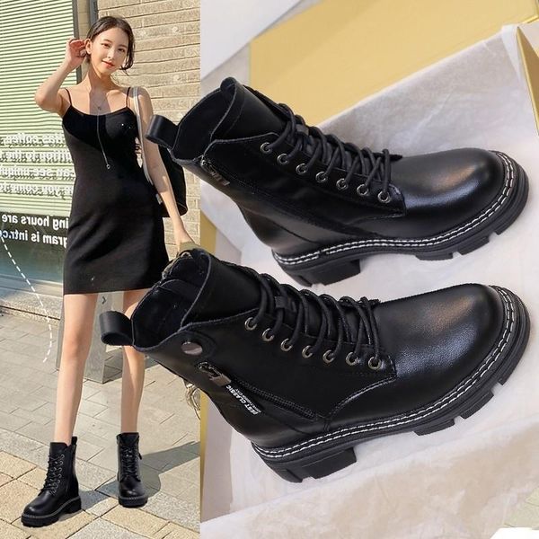 boots 2021 winter women's british style short and thick bottom handsome plush net red locomotive, Black
boots 2021 winter women's british style short and thick bottom handsome plush net red locomotive, Black