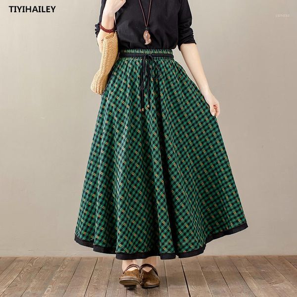skirts tiyihailey 2021 long maxi a-line elastic waist women autumn cotton jacquard plaid spring green red, Black
skirts tiyihailey 2021 long maxi a-line elastic waist women autumn cotton jacquard plaid spring green red, Black