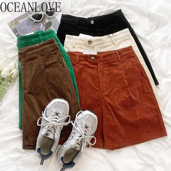 women's shorts oceanlove corduroy women autumn winter solid vintage all match korean fashion feminino high waist ropa mujer, White;black
women's shorts oceanlove corduroy women autumn winter solid vintage all match korean fashion feminino high waist ropa mujer, White;black