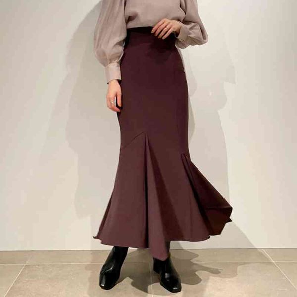 Skirts 2022 Autumn Winter Women Jupes Japanese Temperament Faldas Solid High Waist Irregular Folds Slit Mermaid YZJ1, Black
Skirts 2022 Autumn Winter Women Jupes Japanese Temperament Faldas Solid High Waist Irregular Folds Slit Mermaid YZJ1, Black