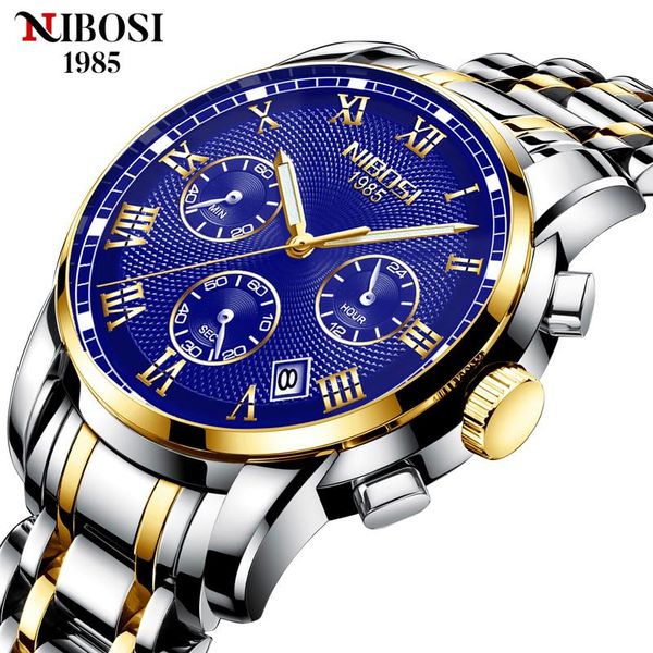 wristwatches nibosi blue luxury men watch sports waterproof date clock male watches quartz casual wrist relogio masculino, Slivery;brown
wristwatches nibosi blue luxury men watch sports waterproof date clock male watches quartz casual wrist relogio masculino, Slivery;brown