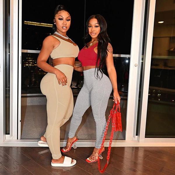 women's tracksuits 2021 summer hip tights trousers sleeveless slim vest sports suit, Gray
women's tracksuits 2021 summer hip tights trousers sleeveless slim vest sports suit, Gray