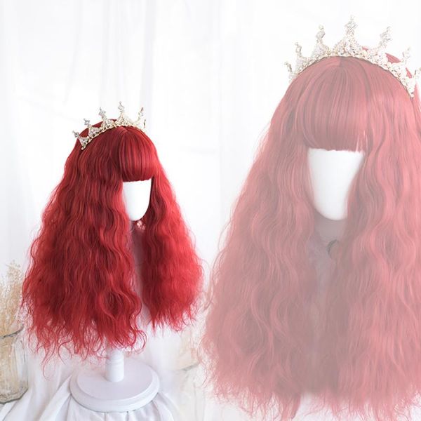 synthetic wigs lolita wig high temperature fashion anime cosplay female long water wavy curly hair red wool roll halloween party, Black
synthetic wigs lolita wig high temperature fashion anime cosplay female long water wavy curly hair red wool roll halloween party, Black