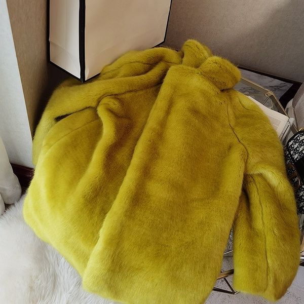 winter lapel hairy shaggy tuscany faux fur jacket yellow vintage long sleeve furry coat mid long outerwear, Black
winter lapel hairy shaggy tuscany faux fur jacket yellow vintage long sleeve furry coat mid long outerwear, Black