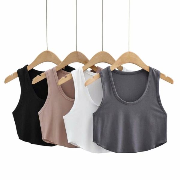 women's t-shirt 2021 summer fashion simple style pure color casual short vest, White
women's t-shirt 2021 summer fashion simple style pure color casual short vest, White