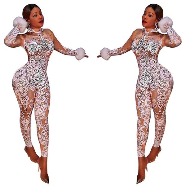 women's jumpsuits & rompers 2021 fashion printed long sleeved casual pants, Black;white 
women's jumpsuits & rompers 2021 fashion printed long sleeved casual pants, Black;white