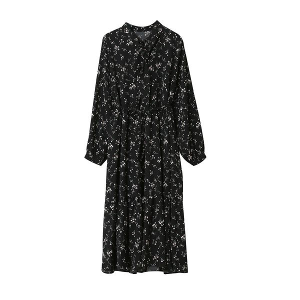 arrival 2021 new spring o-neck sleeve flower print vintage chiffon long boho women casual vestidos idnj, Black;gray
arrival 2021 new spring o-neck sleeve flower print vintage chiffon long boho women casual vestidos idnj, Black;gray