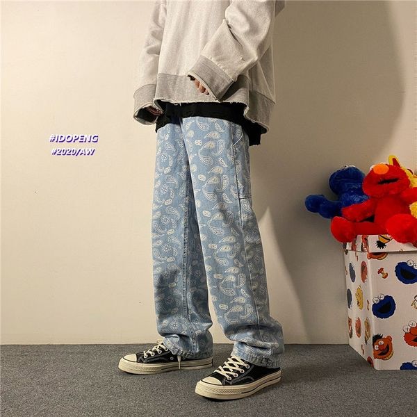2021 new men's printing casual baggy homme cargo pocket jeans mopping pants biker denim blue/black color trousers size -2xl 6376
2021 new men's printing casual baggy homme cargo pocket jeans mopping pants biker denim blue/black color trousers size -2xl 6376