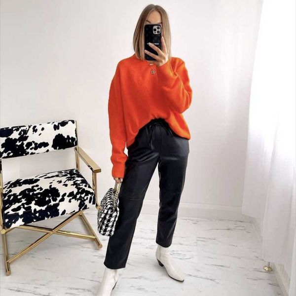 women's sweaters woman casual orange loose basic 2021 autumn chic female solid long sleeve sweater ladies soft o-neck knitted pullover, White;black
women's sweaters woman casual orange loose basic 2021 autumn chic female solid long sleeve sweater ladies soft o-neck knitted pullover, White;black