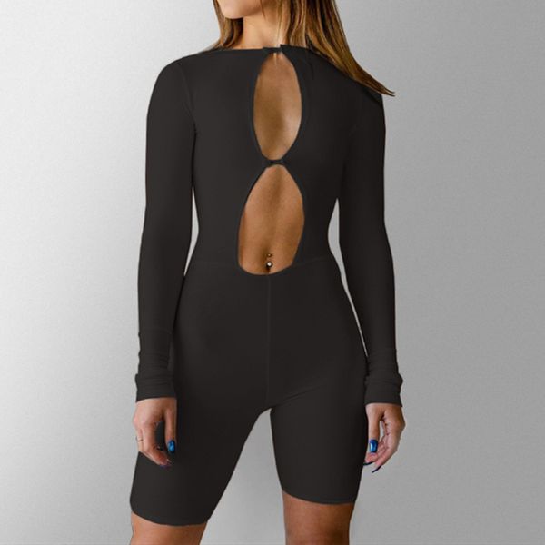 hollow out skinny playsuits women long sleeve solid slim fit rompers club sport fitness workout bodysuits streetwear, Black
hollow out skinny playsuits women long sleeve solid slim fit rompers club sport fitness workout bodysuits streetwear, Black