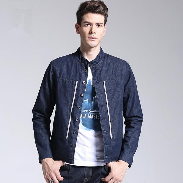 men's jackets 2021 autumn stand collar denim jacket corduroy lining dark blue jean men pure cotton casual jeans outerwear male, Black;brown
men's jackets 2021 autumn stand collar denim jacket corduroy lining dark blue jean men pure cotton casual jeans outerwear male, Black;brown