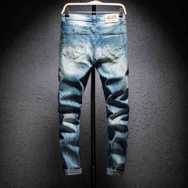 men's jeans jeans men ripped retro skinny streetwear man cotton casual holes destroyed hiphop beggar denim joggers trousers q3a1, Blue
men's jeans jeans men ripped retro skinny streetwear man cotton casual holes destroyed hiphop beggar denim joggers trousers q3a1, Blue
