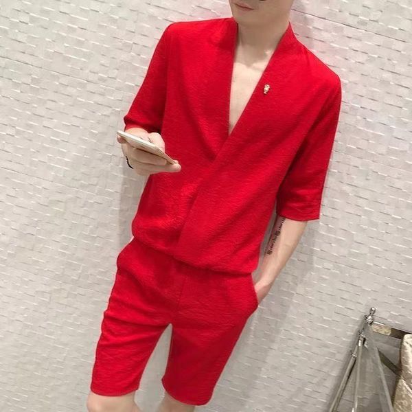 men's tracksuits casual suit summer korean short sleeve t-shirt trendy shorts two piece set tracksuit clothes men jacket gym streetwear, Gray
men's tracksuits casual suit summer korean short sleeve t-shirt trendy shorts two piece set tracksuit clothes men jacket gym streetwear, Gray
