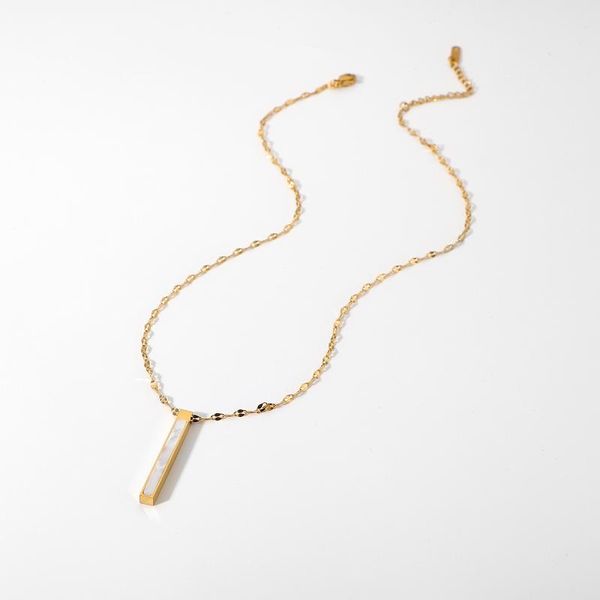 chains european and american ins net red same stainless steel necklace 14k gold natural white shell rectangular column pendant blade ch, Silver
chains european and american ins net red same stainless steel necklace 14k gold natural white shell rectangular column pendant blade ch, Silver