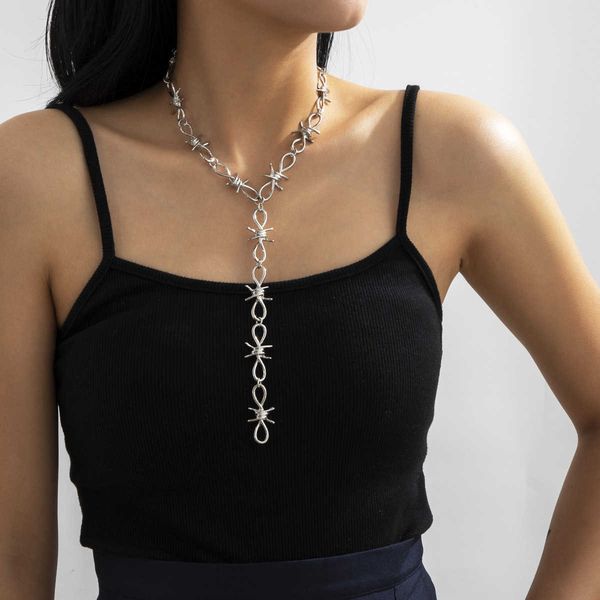 jewelry punk hip hop style single layer y-shaped personality fashion knot alloy necklace, Silver
jewelry punk hip hop style single layer y-shaped personality fashion knot alloy necklace, Silver