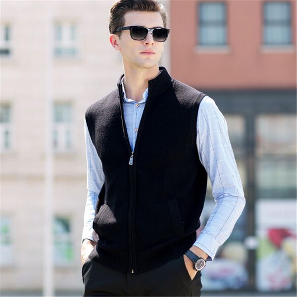 100%merino wool vest coat turtleneck sleeveless cardigan winter thick warm cashmere sweater men brand vwqw, White;black
100%merino wool vest coat turtleneck sleeveless cardigan winter thick warm cashmere sweater men brand vwqw, White;black