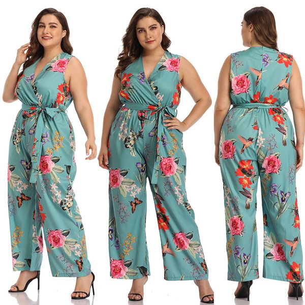 2021 new 19209 plus big size female summer wide tall long pants l xl 3xl print v neck fat jumpsuit lace up office lady wear one set awlo, Black
2021 new 19209 plus big size female summer wide tall long pants l xl 3xl print v neck fat jumpsuit lace up office lady wear one set awlo, Black