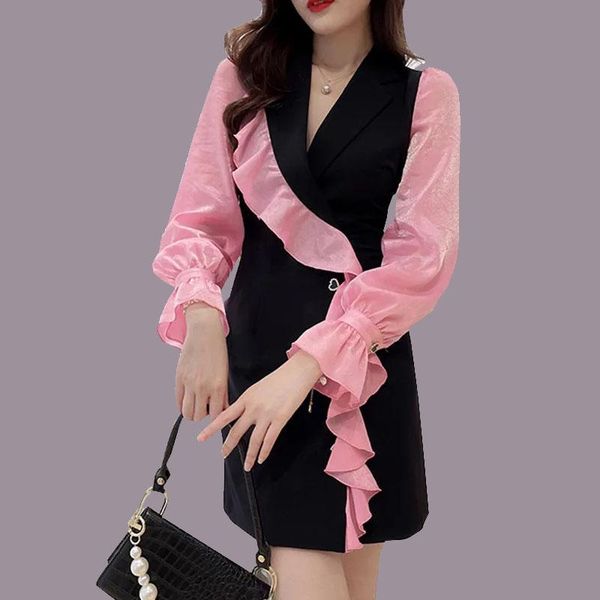 casual dresses french vintage dress women fashion puffer sleeve elegant one piece korean spring autumn high-end temperament mini dres, Black;gray
casual dresses french vintage dress women fashion puffer sleeve elegant one piece korean spring autumn high-end temperament mini dres, Black;gray