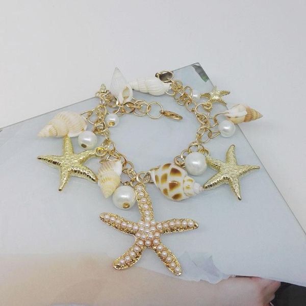 bangle fashion star starfish conch shell bracelet for women beach design adorable bracelets personality elegant jewelry gifts, Black
bangle fashion star starfish conch shell bracelet for women beach design adorable bracelets personality elegant jewelry gifts, Black
