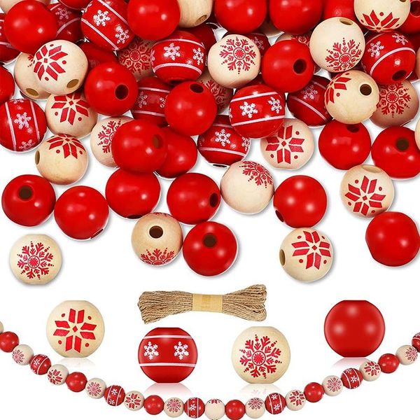 craft tools 120pcs diy christmas snowflake wooden bead wood round with rope polished spacer ball ornaments
craft tools 120pcs diy christmas snowflake wooden bead wood round with rope polished spacer ball ornaments