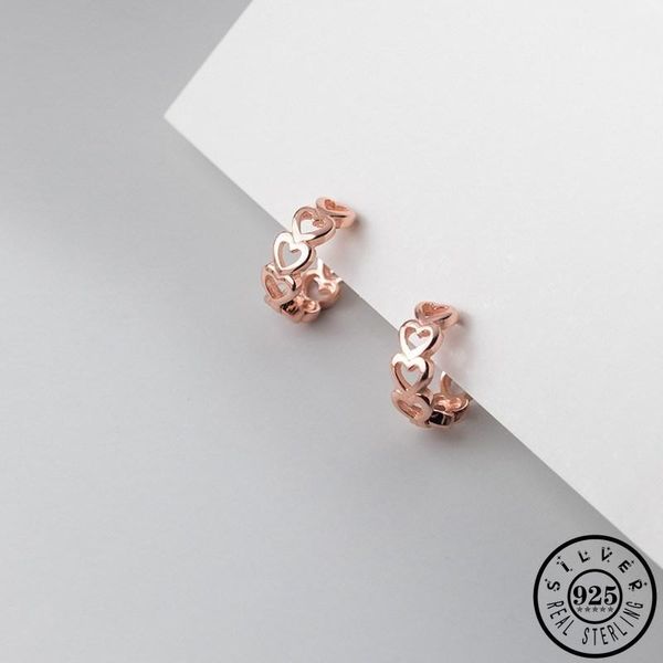hoop & huggie 925 sterling silver small heart shape hoops piercing earrings rose gold color plated geometric round ear rings jewelry for wom, Golden;silver
hoop & huggie 925 sterling silver small heart shape hoops piercing earrings rose gold color plated geometric round ear rings jewelry for wom, Golden;silver