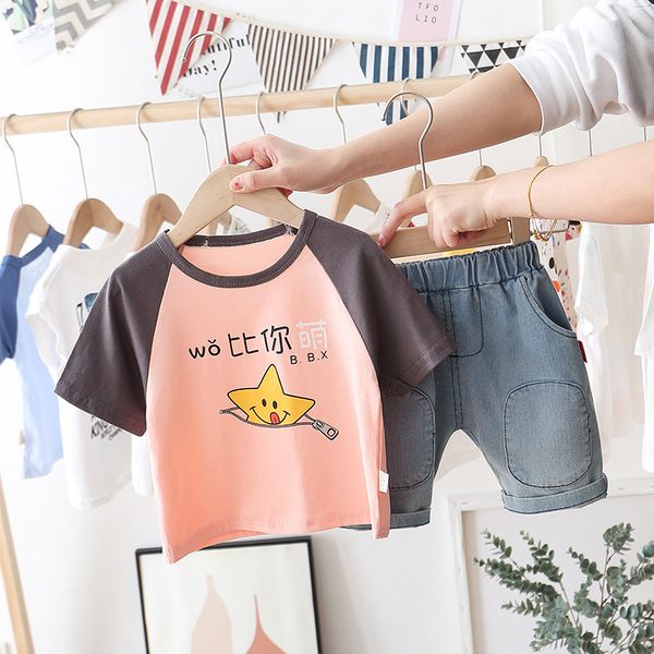 summer cotton kids 2pcs sets casual childrens clothes sets animal print pullover t-shirt+pants jeans for boy girl cute sets, White
summer cotton kids 2pcs sets casual childrens clothes sets animal print pullover t-shirt+pants jeans for boy girl cute sets, White
