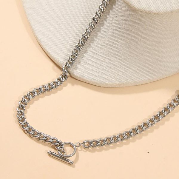 chains ot buckle necklace ins tide hip-hop wild basic clavicle chain stainless steel non-tarnish safe to skin, Silver
chains ot buckle necklace ins tide hip-hop wild basic clavicle chain stainless steel non-tarnish safe to skin, Silver