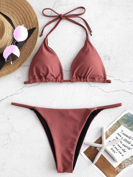 women's swimwear swimsuit women tie halter bikini set solid padded female wire brazilian, White;black
women's swimwear swimsuit women tie halter bikini set solid padded female wire brazilian, White;black