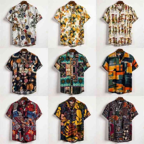 linen short sleeve shirt men summer floral loose baggy casual hawaii holiday beach tee buttons blouse national style 210809, White;black
linen short sleeve shirt men summer floral loose baggy casual hawaii holiday beach tee buttons blouse national style 210809, White;black