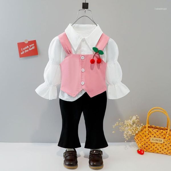 clothing sets baby clothes toddler girl infant white shirt+vest+flared trousers three piece kids suit fashion korean born outfit1
clothing sets baby clothes toddler girl infant white shirt+vest+flared trousers three piece kids suit fashion korean born outfit1