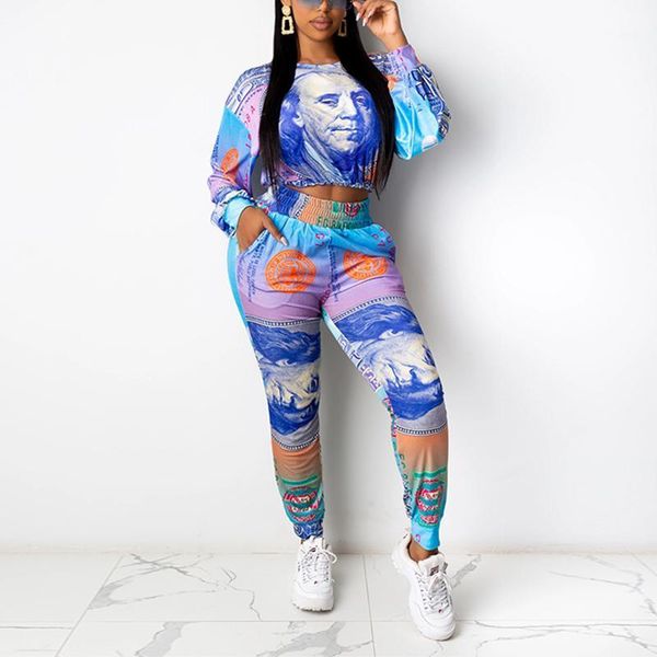 money dollar print 2 piece outfits set female long sleeve crop + pencil pants harajuku bodycon club holiday suit women's tracksuits, Gray
money dollar print 2 piece outfits set female long sleeve crop + pencil pants harajuku bodycon club holiday suit women's tracksuits, Gray