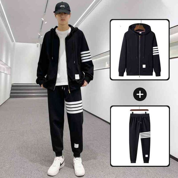 tracksuits men's leisure sports suit plush hooded cardigan set autumn and winter trend versatile running two-piece, Gray
tracksuits men's leisure sports suit plush hooded cardigan set autumn and winter trend versatile running two-piece, Gray