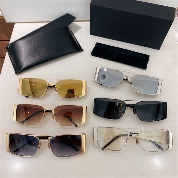 2021 new slp sunglasses double beam pilot small frame sunglasses net red street sthin sl366, White;black