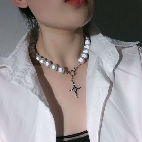 hbp fashion ins tide color changing pearl cross necklace female minority design sense personality exaggeration beading simple big clavicle c, Silver
hbp fashion ins tide color changing pearl cross necklace female minority design sense personality exaggeration beading simple big clavicle c, Silver