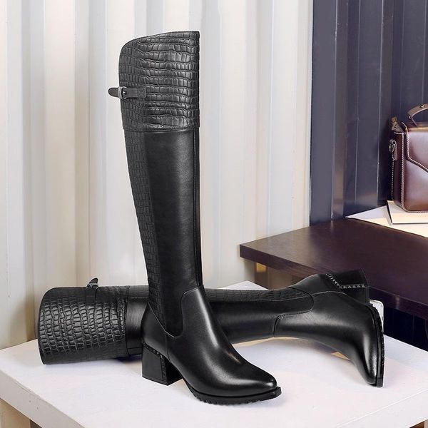 boots shoes thick knight autumn winter 2021 heel zipper women's versatile pointed high, Black
boots shoes thick knight autumn winter 2021 heel zipper women's versatile pointed high, Black