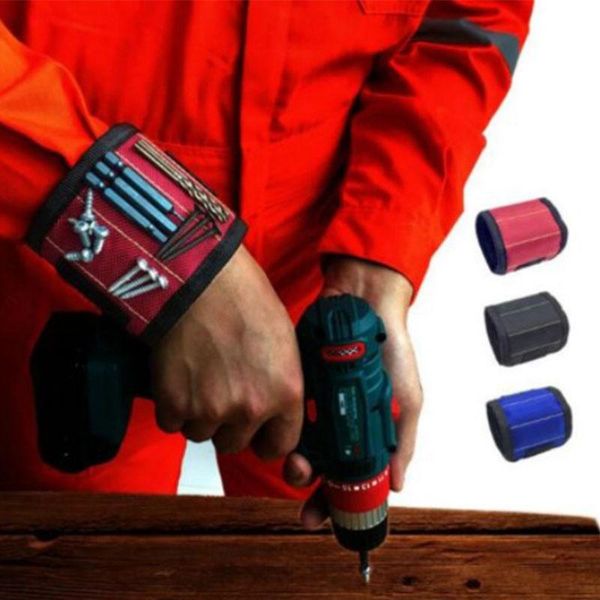 wrist support magnetic wristband portable tool bag with 3 magnet electrician belt screws nails drill bits bracelet for repair, Black;red
wrist support magnetic wristband portable tool bag with 3 magnet electrician belt screws nails drill bits bracelet for repair, Black;red