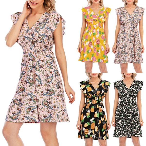 casual dresses fashion women's chiffon ruffles sleeveless v-neck print dress beach, Black;gray
casual dresses fashion women's chiffon ruffles sleeveless v-neck print dress beach, Black;gray