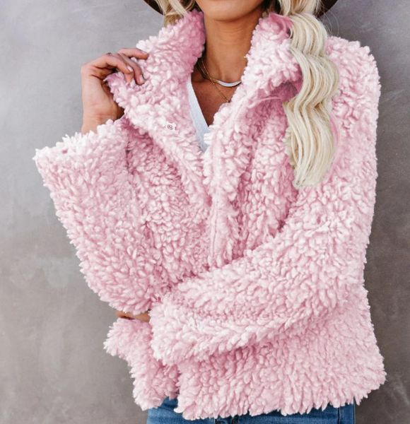 women's fur & faux women outerwear fashion plush zipper coats autumn winter warm soft overcoat female pocket casual coat, Black
women's fur & faux women outerwear fashion plush zipper coats autumn winter warm soft overcoat female pocket casual coat, Black