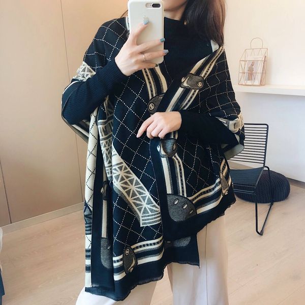 new imitation cashmere brushed double-sided iron tower scarf in 2021 women's diamond lattice warm and thickened shawl, Blue;gray
new imitation cashmere brushed double-sided iron tower scarf in 2021 women's diamond lattice warm and thickened shawl, Blue;gray