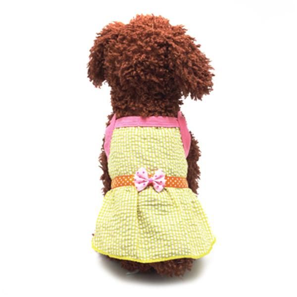 dog apparel pet clothes cute bowknot sling dress soft cotton sweet plaid js21 
dog apparel pet clothes cute bowknot sling dress soft cotton sweet plaid js21
