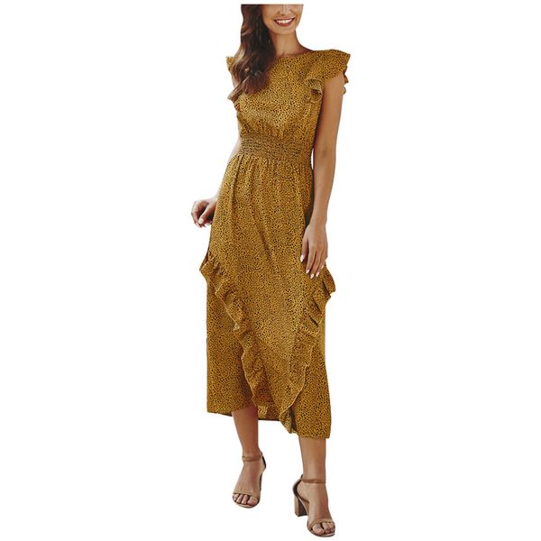 women dresses fashion summer ladies dot print o-neck ruffled short sleeve sundress casual beach party long dress vestidos for women, Black;gray
women dresses fashion summer ladies dot print o-neck ruffled short sleeve sundress casual beach party long dress vestidos for women, Black;gray