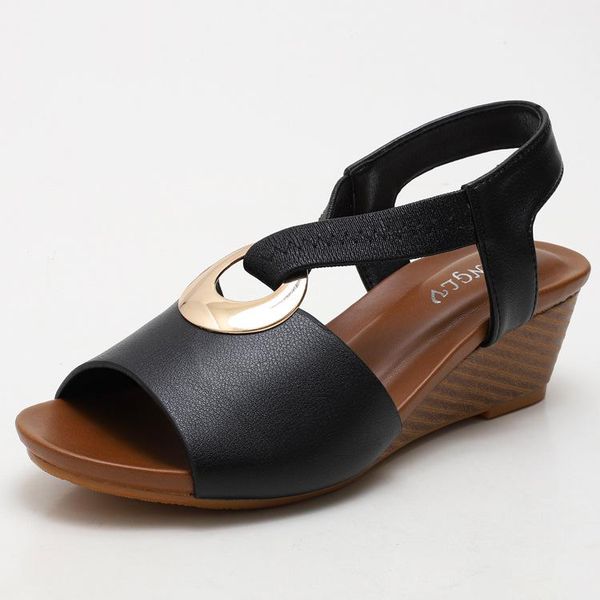 sandals summer slope heel women bohemian wedge-shaped women's slippers lace up casual shoes sandalias mujer, Black
sandals summer slope heel women bohemian wedge-shaped women's slippers lace up casual shoes sandalias mujer, Black